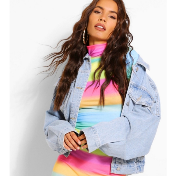 Rainbow Bodycon Dress - Picture 2 of 7